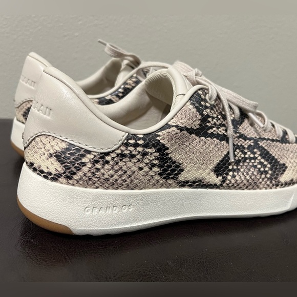 Cole Haan Grandpro Tennis Snake Print Lace Up Womens Beige Sneakers Shoe sz 9B - Picture 3 of 14